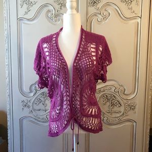 Purple Crocheted Top